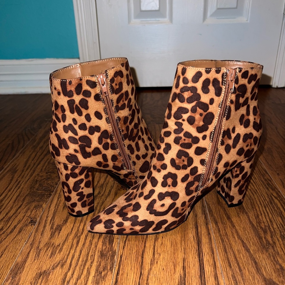 Cheetah booties size 10